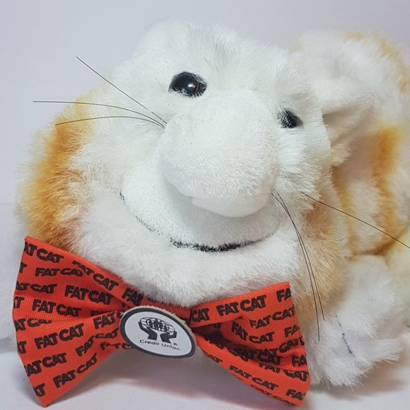 Vintage 1980s Credit Union FAT CAT Plush Stuffed Animal Bank Promotional Money - Picture 5 of 15